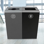 Spectrum Two-Stream Double Cube Recycling Station | Gray-Black