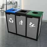 Keene Topload Triple Recycling Station