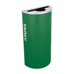 Kaleidoscope Half-Round Recycling Bin | Paper | Green | NYC Compliant