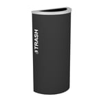 Kaleidoscope Half-Round Trash Bin | Black | NYC Compliant