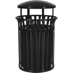 Streetscape Classic Trash Receptacle with Rain Hood - Configurable