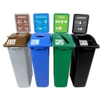 NYC Compliant Simple Sort Quad Compost Station | 20 Gallon