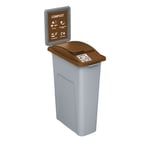 Simple Sort Compost Container with Solid Lift Lid in Brown | 20 Gal