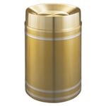 Capri Waste Receptacle with Tip-Action Top - Satin Brass