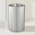 Satin Aluminum Wastebasket - 18 Gallons