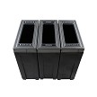 Evolve Three-Stream Cube Slim Recycling Station (Black) 