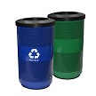 Stadium 35 Gallon Perforated Waste and Recycling Station 