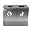 Recycle & Waste Label, Recycle & Waste Symbols, with Mixed & Square Openings 