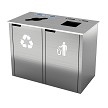 Recycle & Waste Label, Recycle & Waste Symbols, with Mixed & Square Openings 