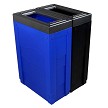 Evolve Two-Stream Cube Slim Recycling Station (Blue & Black) 