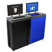 Evolve Two-Stream Cube Slim Station with Sign frames in Blue & Black 