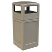 PolyTec 42 Gallon Square Dome Waste in Beige 