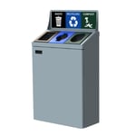 Transition TMF Triple 35 Gallon Recycling Station with Sign