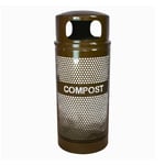 Landscape 34-Gallon Dome Top Compost Bin in Brown