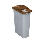 Waste Watcher Compost Container with Solid Lift Lid in Brown | 20 Gal
